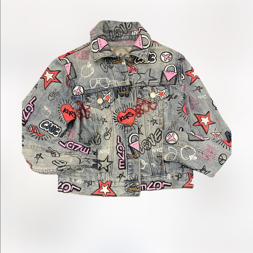 Michael Kors patchwork cropped denim jacket